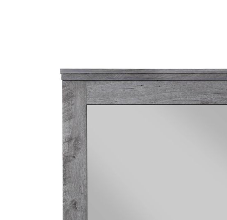 Vidalia Rustic Gray Oak Finish Mirror Gray,Oak Synthetic Wood