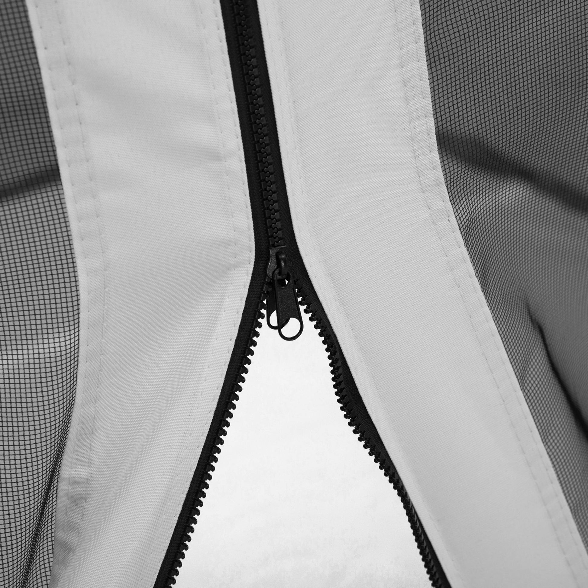 Outsunny 10' X 12' Replacement Mesh Sidewall Netting For Patio Gazebos And Canopy Tents With Zippers Sidewall Only , White White Polyester