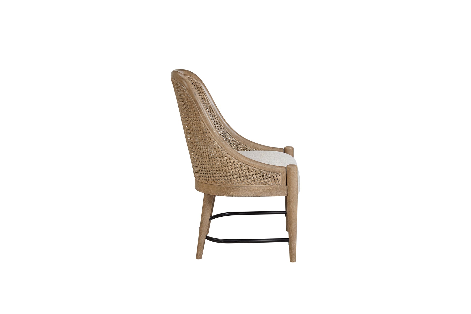 Cane Backed Host Chair In Sand Colored Finish Set Of 2 Sand Solid Wood Mdf