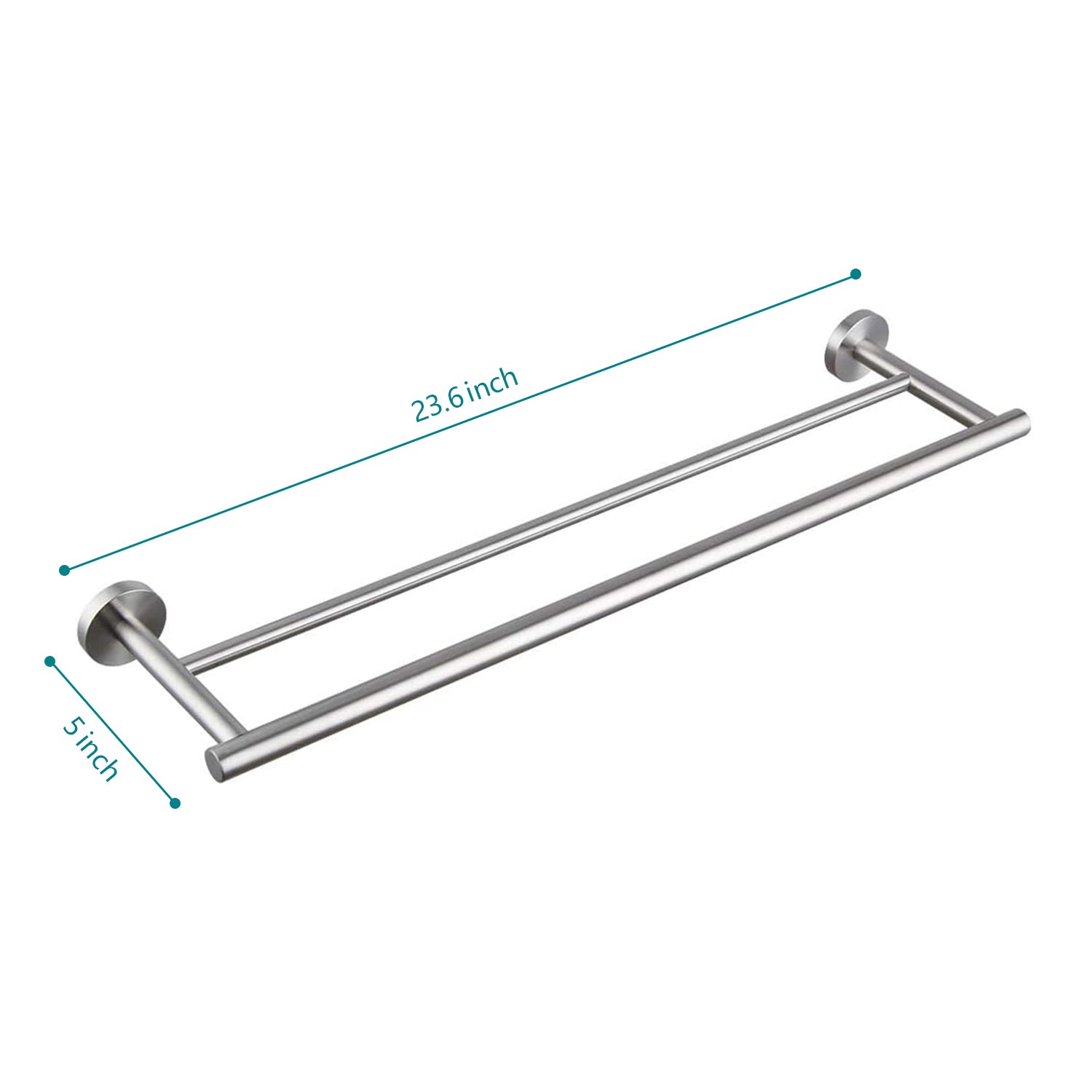 23.6'' Towel Bar Wall Mounted brushed nickel-stainless steel