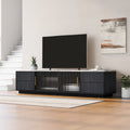 Modern Tv Stand For 70'' Tv With 4 Drawers, Media Console Table, Entertainment Center With Large Storage Cabinet For Living Room, Bedroom Black,White Primary Living Space 60 69 Inches 60 69 Inches