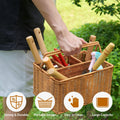 Gardening Hand Tools With Basket Brown Wood