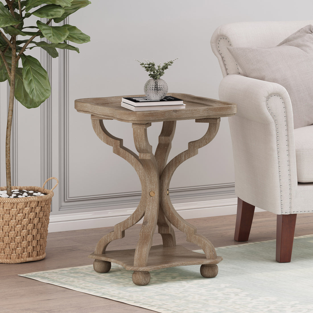 Accent Table Natural Mdf
