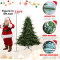 8Ft Christmas Tree Simulate Nature Advanced Materials Premium Hinged Spruce Artificial Douglas Firs Tree, Christmas Holiday Party Atmosphere Decoration Year Celebration Pe Pvc Xmas Tree Green