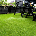 36Pcs Interlocking Artificial Grass Tiles For Patio, Balcony, Backyard, Artificial Turf Floor, 12