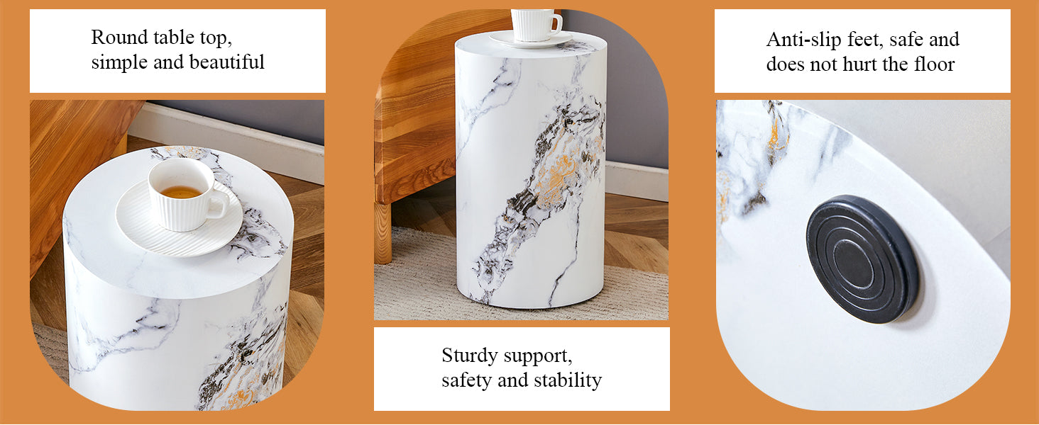 The Cylindrical Table With Its Patterned Design Can Be Easily Integrated Into A Variety Of Interior Styles, From Coffee Tables To Small Dining Tables, Workbenches Or Makeshift Writing Desks. White Mdf