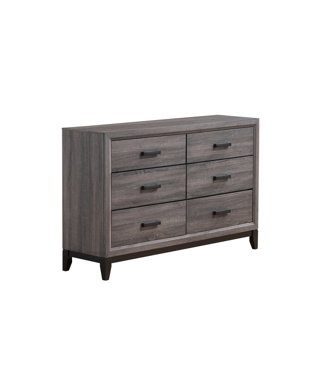 Mirage Foil Grey Dresser Black Gray Rubber Wood