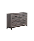 Mirage Foil Grey Dresser Black Gray Rubber Wood