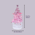 6Ft Christmas Tree Pink Pink Iron Plastic