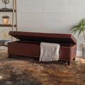 Baltimore Ottoman Chestnut Leather