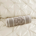7 Piece Tufted Comforter Set Ivory Cal King California King Ivory Polyester