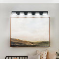 Modern Black Led Vanity Light, 5 Lights Wall Sconce For Bathroom And Mirror, Sleek Minimalist Design, Energy Efficient, Easy To Install Black Iron