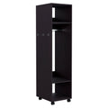 Wardrobe Devon, Bedroom, Black Black Engineered Wood