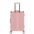 Luggage Sets 20 24 28 Inch Three Model Set, Stylish Suitcase With Aluminum Frame Password Lock, Suitable For Travel Suitcases And Suitcases Rose Gold Contemporary Aluminum,Pc