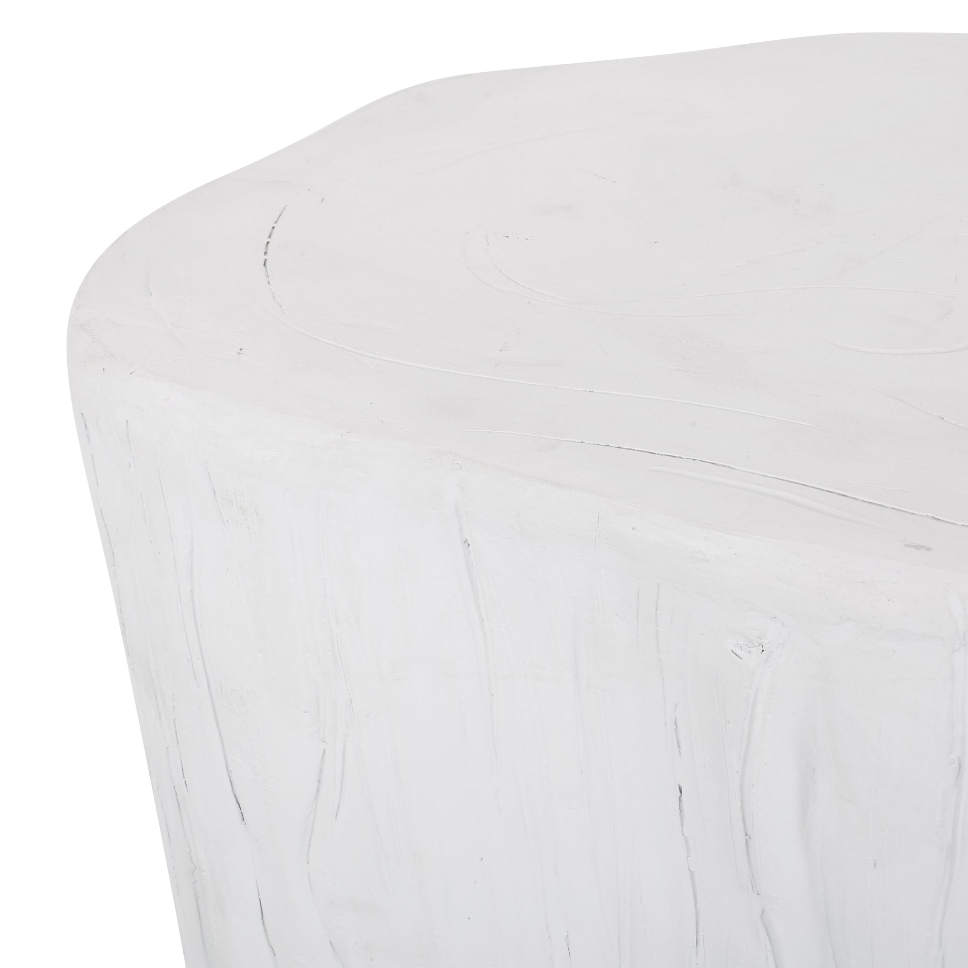 End Table Antique White Magnesium Oxide