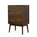 Disa 3 Drawer Chest Walnut Mdf