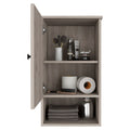 St. Angelo Medicine Cabinet, Two Internal Shelves, Single Door, One Shelf Grey 4 Bathroom Freestanding Modern Particle Board Engineered Wood