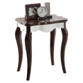 Walnut And White Rectangular End Table Brown White Primary Living Space Modern Oak Rectangular Wood