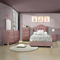 Pink 4 Drawer Chest Pink Bedroom Wood Fabric