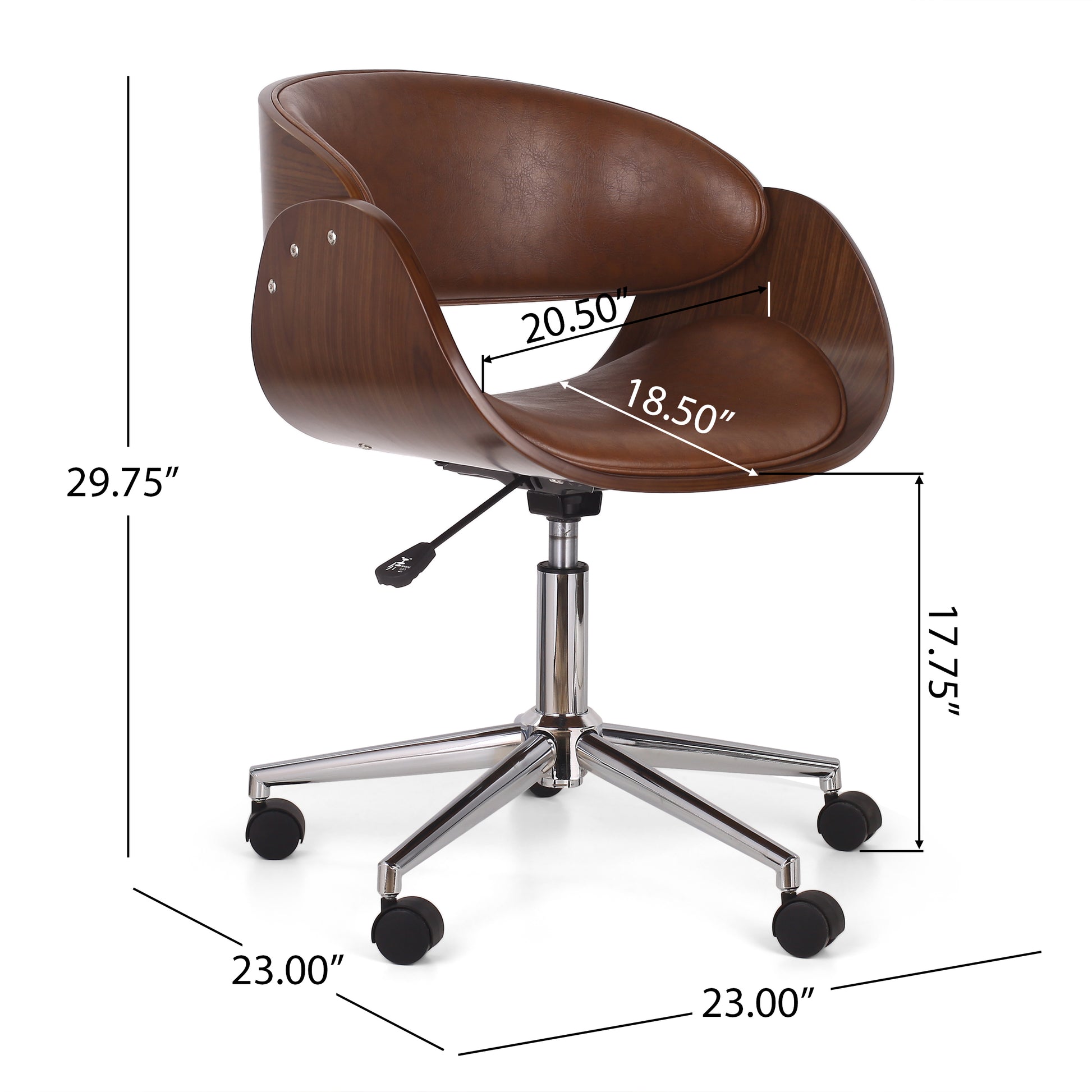 Office Chair Walnut Pu