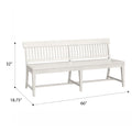Haidel White Dining Bench White Solid Wood