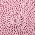 Knited Pouf Pink Cotton