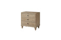 3 Drawer Nightstand With Sand Finish Sand Solid Wood Mdf