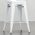 Keeley 24 Inch Metal Counter Height Stool Set Of 2 White Metal