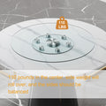 Double Layer Rotatable Round Glass.The Rotatable Design Makes It More Convenient To Retrieve And Place Items.The Upper Glass Has A Diameter Of 30.3 Inches, While The Lower Glass15 Inches. Transparent Glass