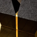 Table And Chair Set,Clear Tempered Glass And Black Legs Of The Table, Pu And Gold Legs Of The Chair Black Grey Seats 6 Tempered Glass
