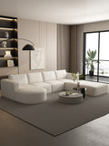 104.32*70.86 Modular Sectional Sofa Sleeper Couch, Sectional Sofa With Chaise And Ottoman, Convertible U Shaped Modular Sofa Set. Compressed Sponge, White. Combo A B C D White Primary Living Space Soft Minimalist,Modern Foam Spring 5 Seat