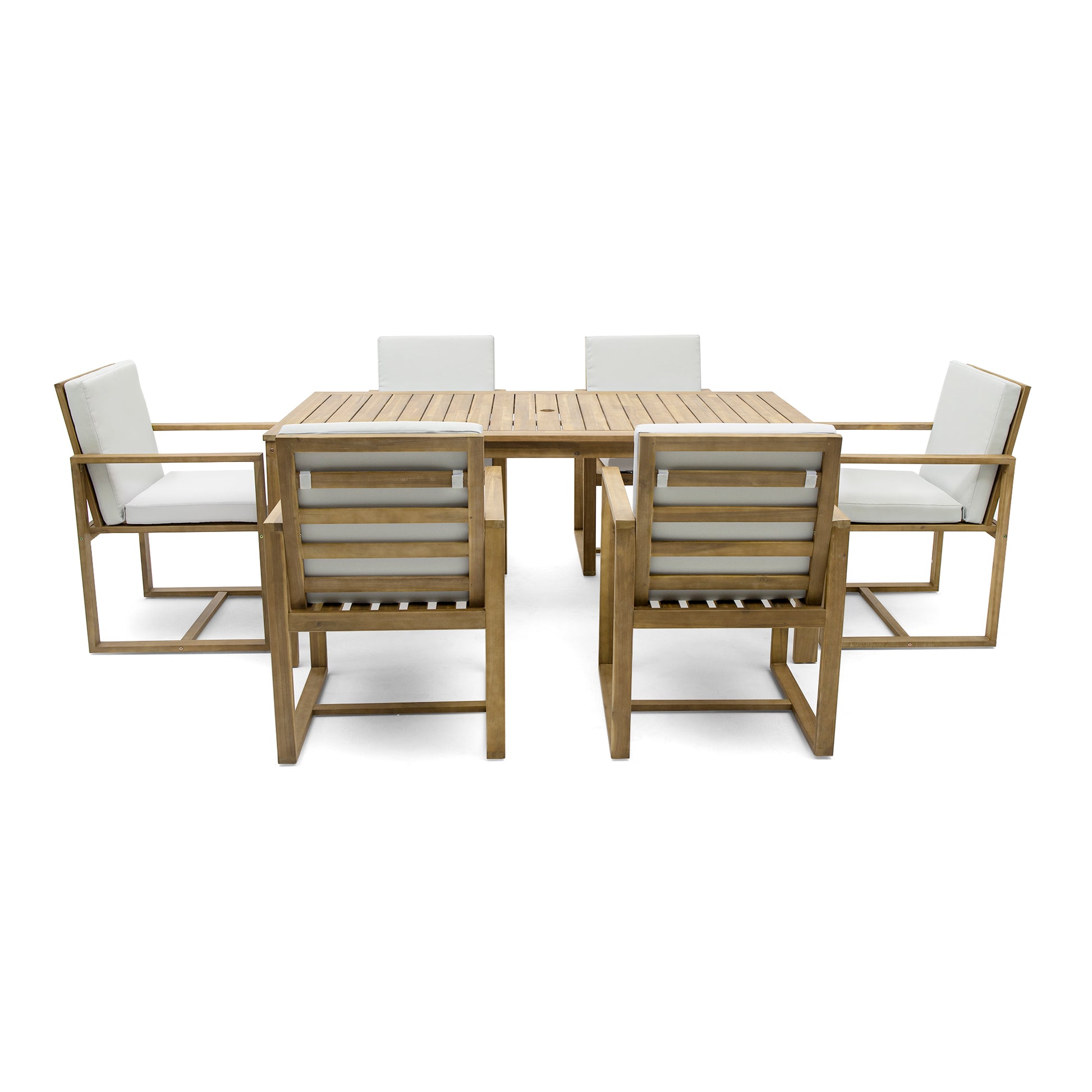 Patio Dining Set Outdoor Dining Table and Chair Set yes-light teak-weather resistant frame-water