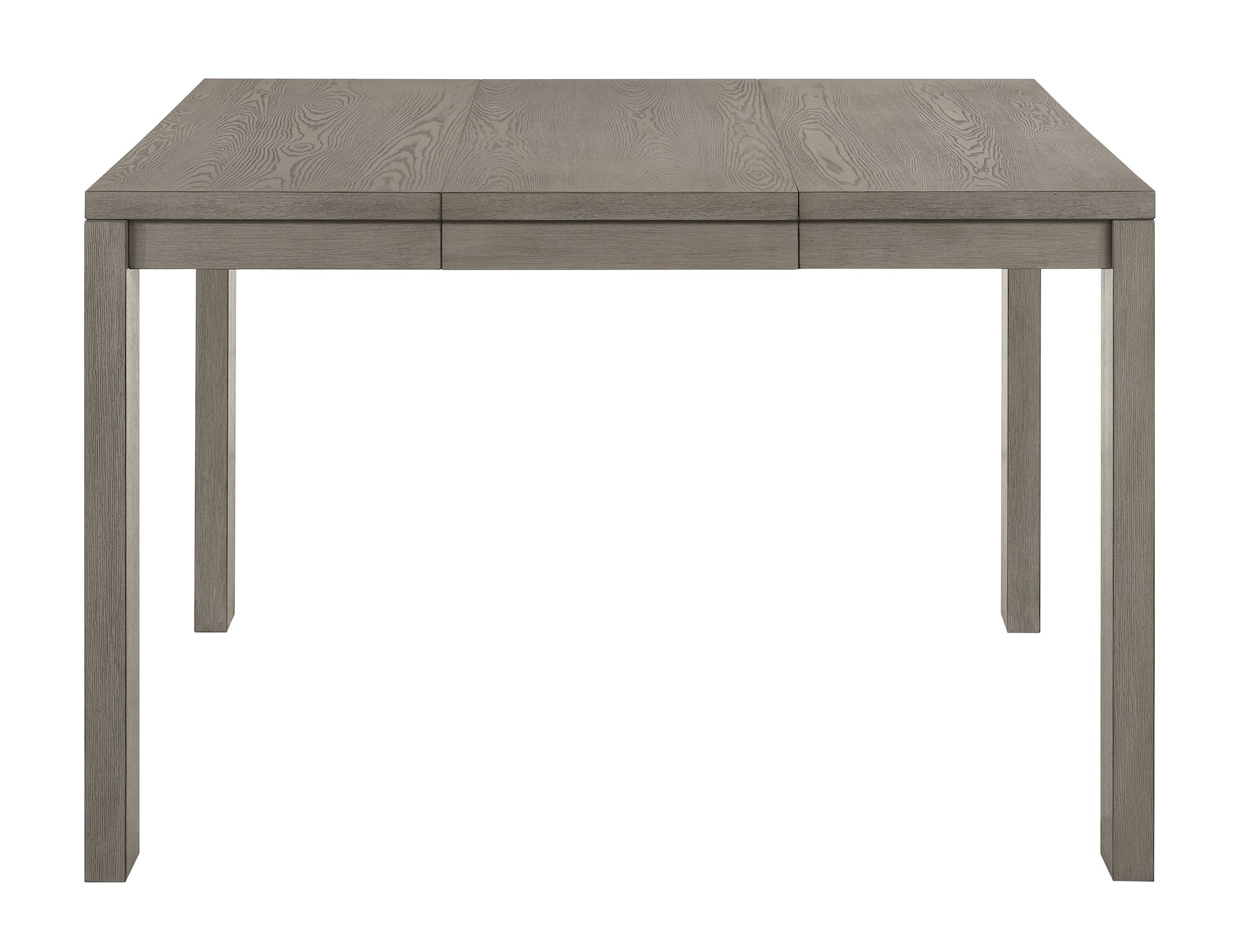 1Pc Contemporary Counter Height Expandable 18"Leaf Square Table Rustic Brown Gray Finish Dining Wooden Furniture Brown Gray Seats 8 Dining Room Contemporary,Farmhouse,Transitional Square Wood