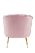 Blush Pink And Gold Tufted Accent Chair Pink Primary Living Space Wood Fabric