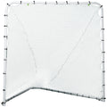 Soozier 6' X 6' Folding Lacrosse Goal, Backyard Lacrosse Net With Steel Frame, Soccer & Lacrosse Training Equipment For Kids, Youth, Adults White Steel