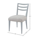 Ladderback Side Dining Chair Is Ocean Colored Finish Set Of 2 Light Blue Solid Wood Mdf