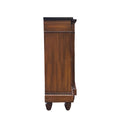 Oak 4 Door Console Cabinet With 3 Drawer Freestanding 3 4 Drawers Oak Oak Primary Living Space Drawers Included Traditional Solid Wood Mdf