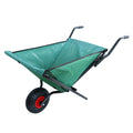 Collapsible Wheelbarrow 176 Lbs Folding Yard Garden Wheelbarrow Foldable Lightweight Gardening Heavy Duty Oxford Cloth Green Lawn Cart For Grass, Leaf, Garden Supplies, 10