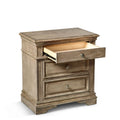 Highland Park Nightstand With Usb Waxed Driftwood Light Brown Wood