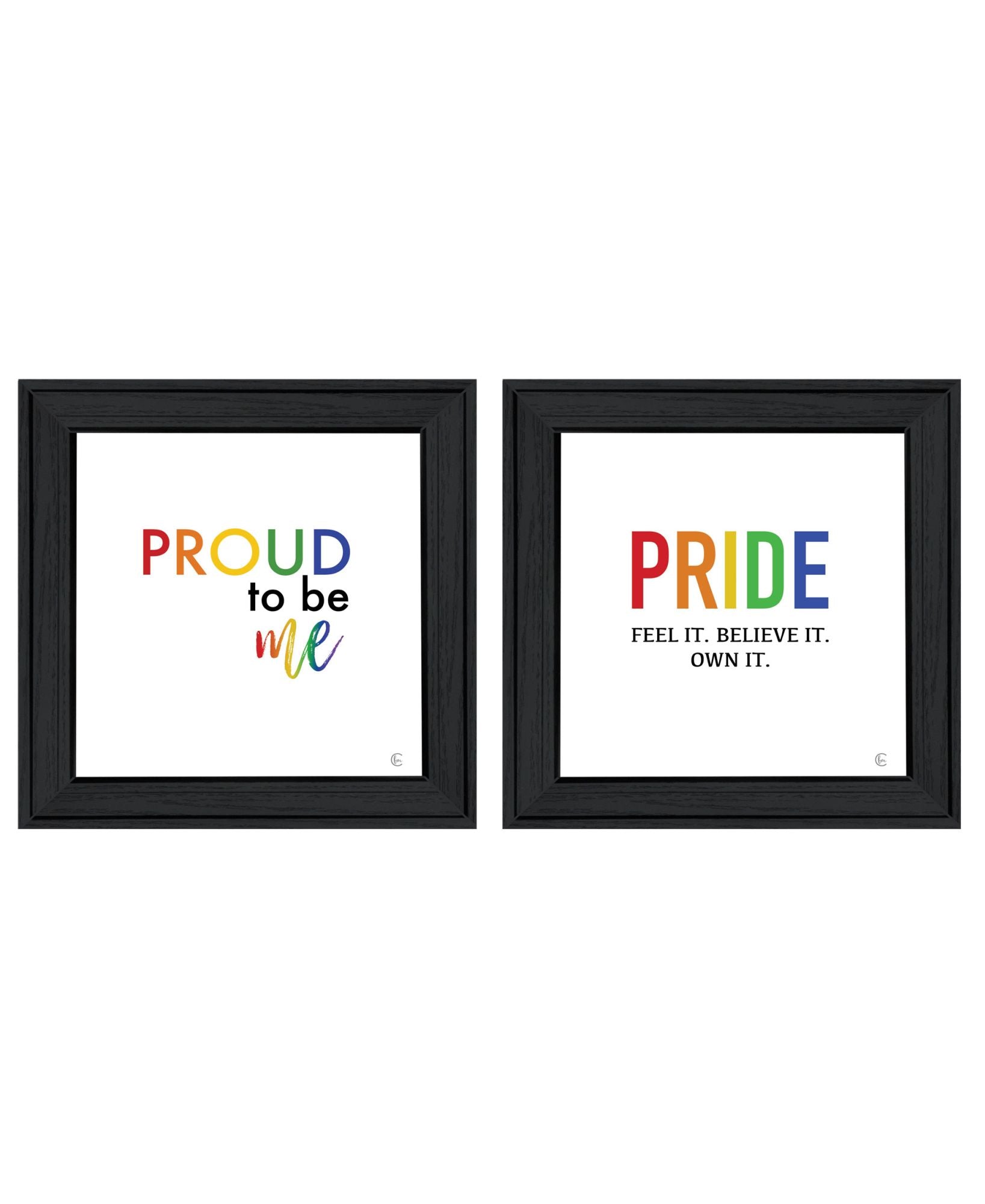 "Pride & Proud Of Yourself And Others " Framed Wall Art For Living Room, Wall Art Print For Home Decor, Bedroom Wall Art By Fearfully Made Creations Multicolor Wood Paper