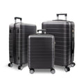 3 Piece Luggage Set Travel Lightweight Suitcases With Rolling Wheels,Tsa Lock & Abs Hard Shell ,Carry On Luggages For Business, Trip, 20 24 28 Black Abs
