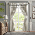 Pleat Curtain Panel With Tieback Only 1 Pc Panel White Polyester