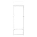 Accent Table, C Shaped, End, Side, Snack, Living Room, Bedroom, Contemporary, Modern White Mdf