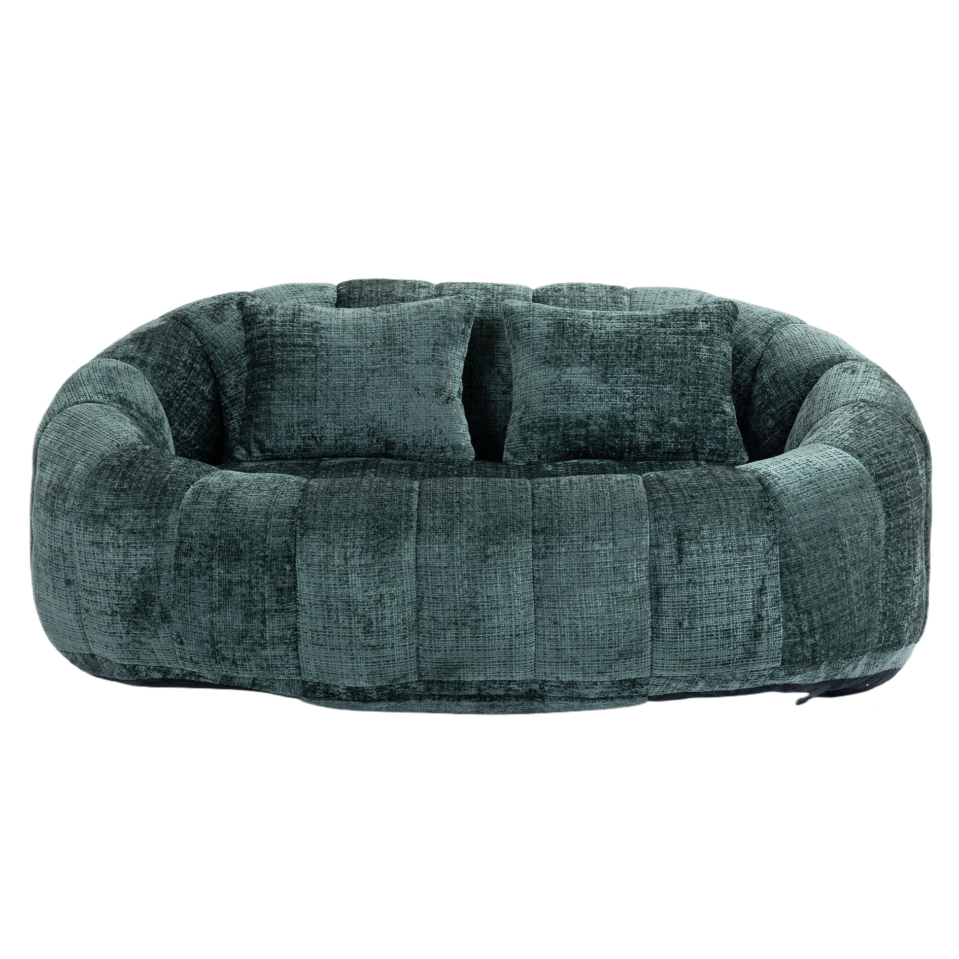 Coolmore Bean Bag Sofa Lazy Sofa Durable Comfort Lounger High Back Bean Bag Chair Couch For Adults And Kids, Indoor & Outdoor, Accent Floor Soft Lounge Chair Emerald Chenille Emerald Foam Chenille 2