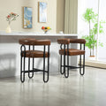 Coolmore Bar Stools Set Of 1, Modern Bar Stool With Back, Black Metal Frames, Upholstered Bar Stools For Kitchen Island, Pub, Club Light Brown Pu Light Brown Primary Living Space Foam Pu