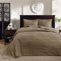 Reversible Bedspread Set Mocha King Mocha Cotton