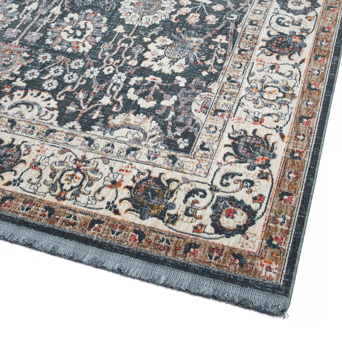 Transitional, Oriental, Cut Pile 5'3" X 7'3" Rectangle Area Rug Multi Polyester