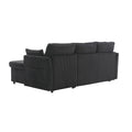 United We Win Furniture, Modular L Shaped Sofa, Modular Long Sofa With Reversible Chaise Lounge, Sofa Bed, Sleeper Sofa, Modular Sofa Combination With Storage Seats. Black Velvet 3 Seat