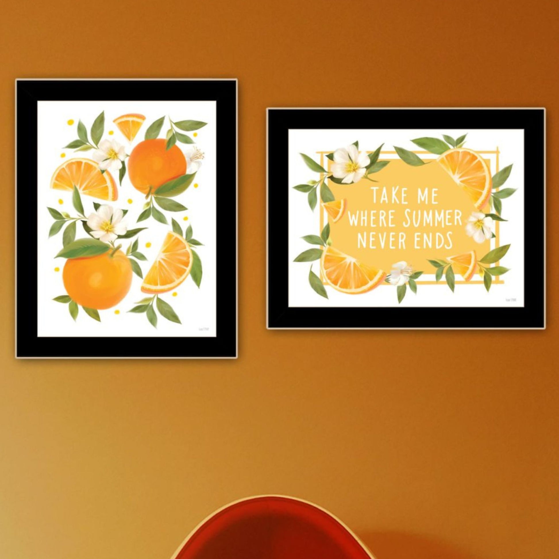 "Take Me Where Summer Never Ends So I Can Always Smell Orange Blossoms " Framed Wall Art For Living Room, Wall Art Print For Home Decor, Bedroom Wall Art By House Fenway Multicolor Wood Paper