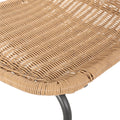 Boho Chair Set Of 2 Light Brown Rattan